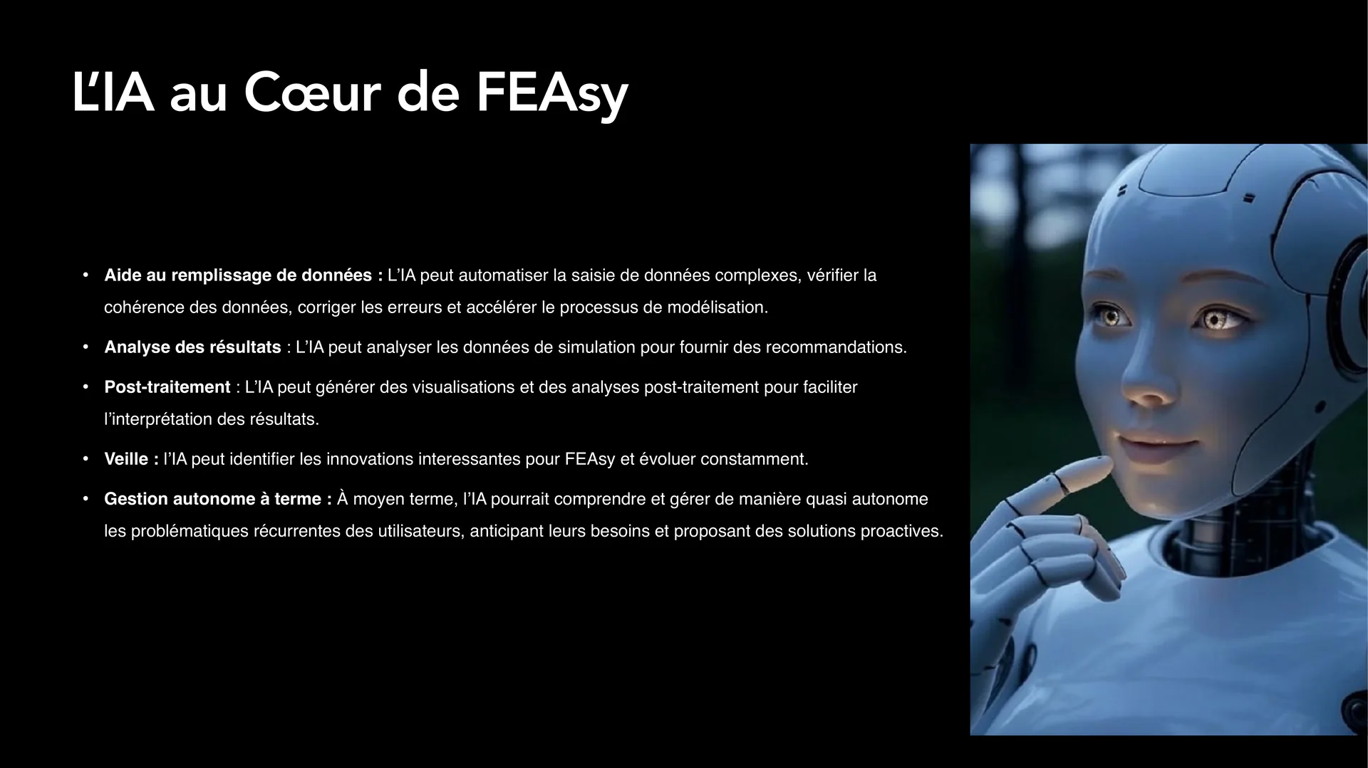 Le rôle de l'IA dans FEAsy