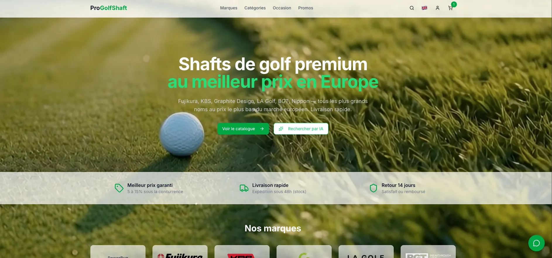 E-commerce Golf International — capture