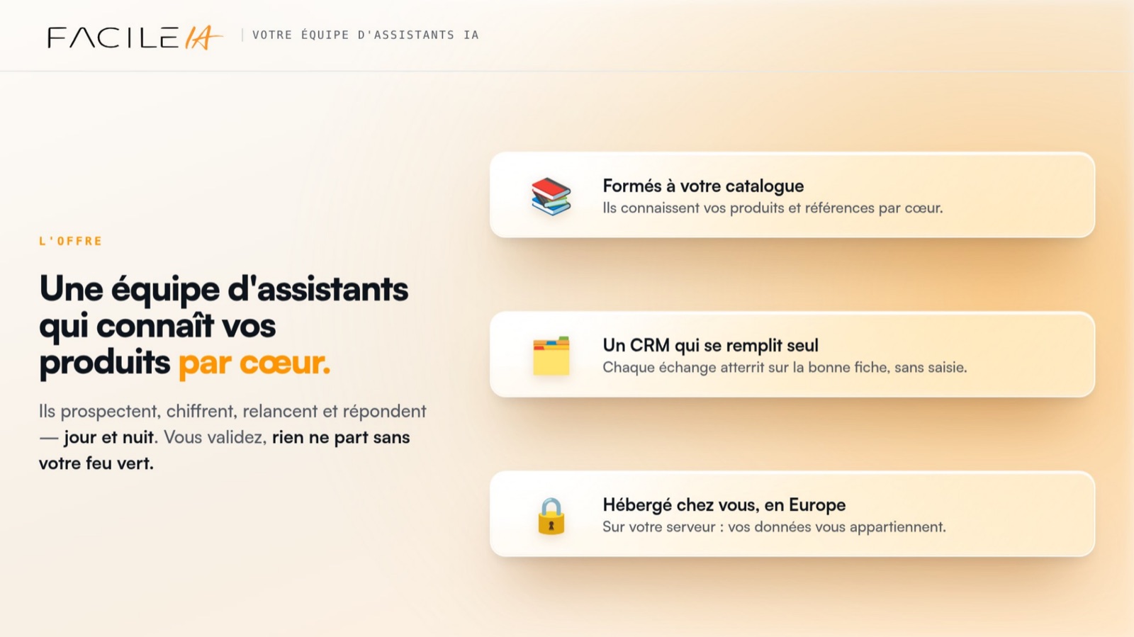 Facile-IA — présentation de l'automatisation, étape 1